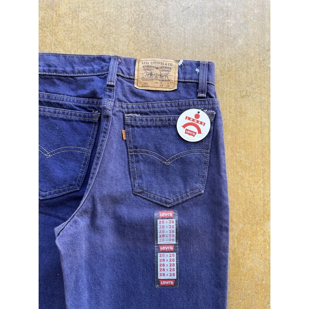 VTG 90s Levis Orange Tab 550 Faded Purple Tapered Jeans Student 26x28 USA 40750